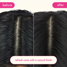 Amika Perk Up Plus applied to blonde roots showing refreshed volume