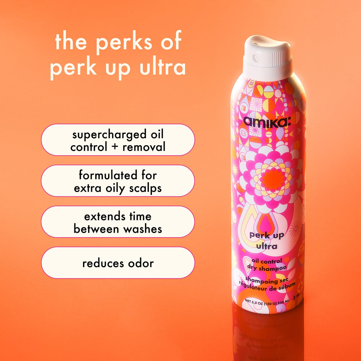 Amika aerosol nozzle demonstrating even spray for easy application