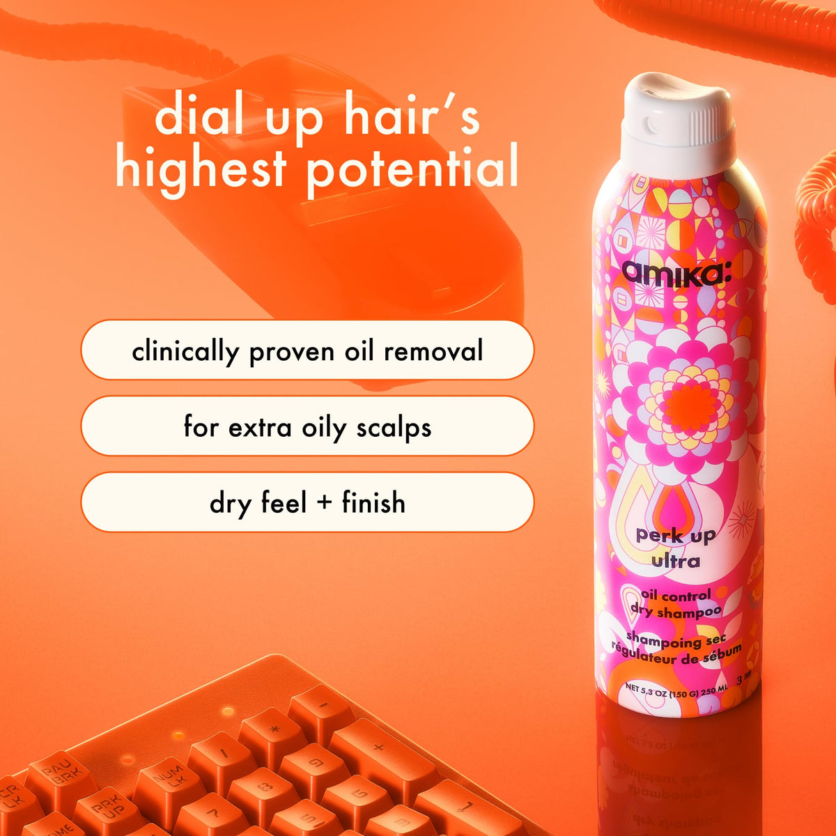 amika perk up ultra aerosol top spraying fine mist for quick oil absorption