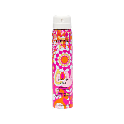 Amika product front packaging showing Perk Up Ultra for fast oil control