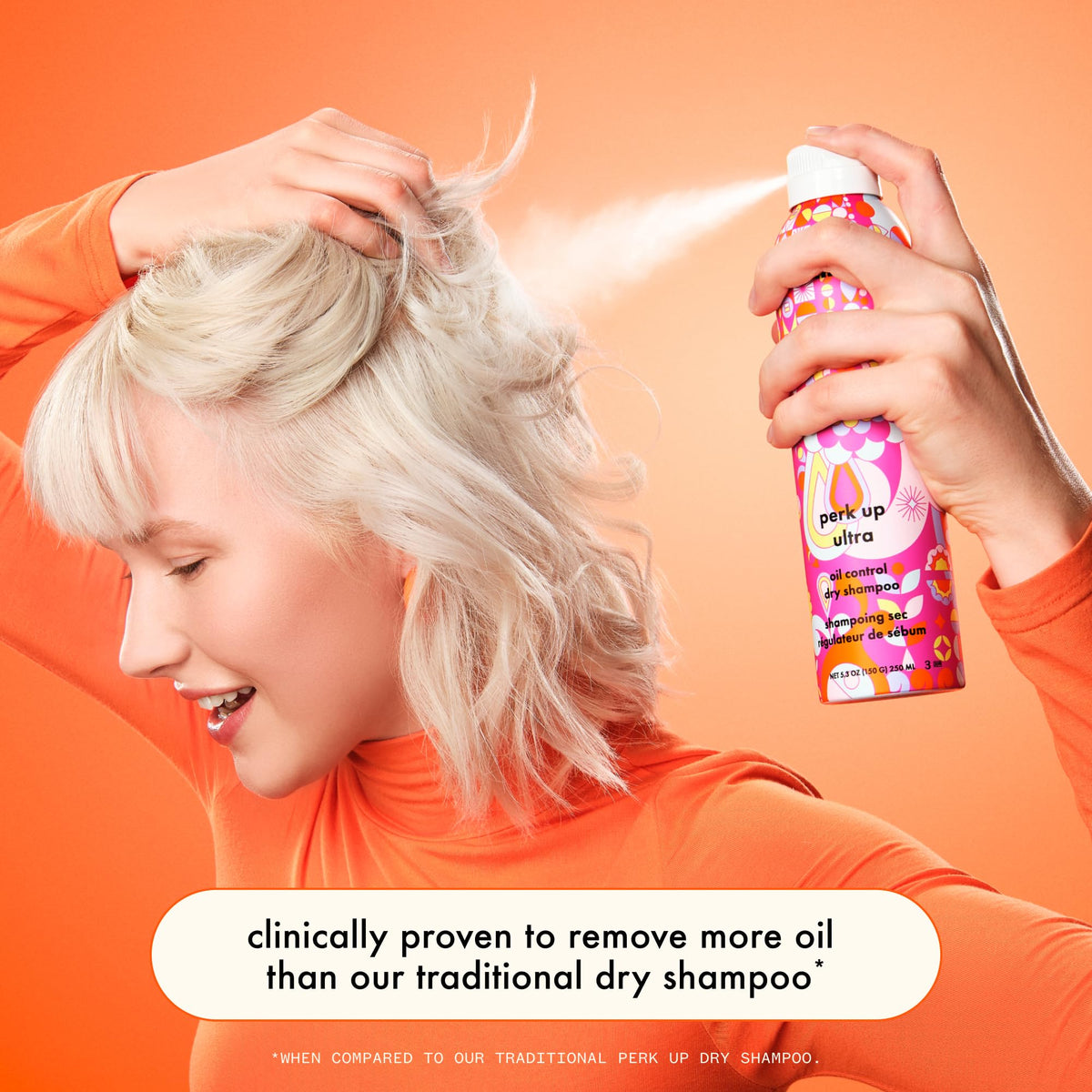 amika perk up ultra in-hands application demonstrating easy root refresh