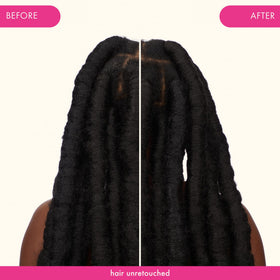 Amika Reset foam transition image showing easy rinse and removal