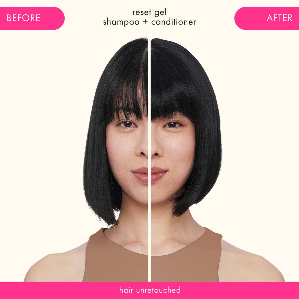 Amika shampoo dispensed on hand as foam showing targeted cleansing benefit
