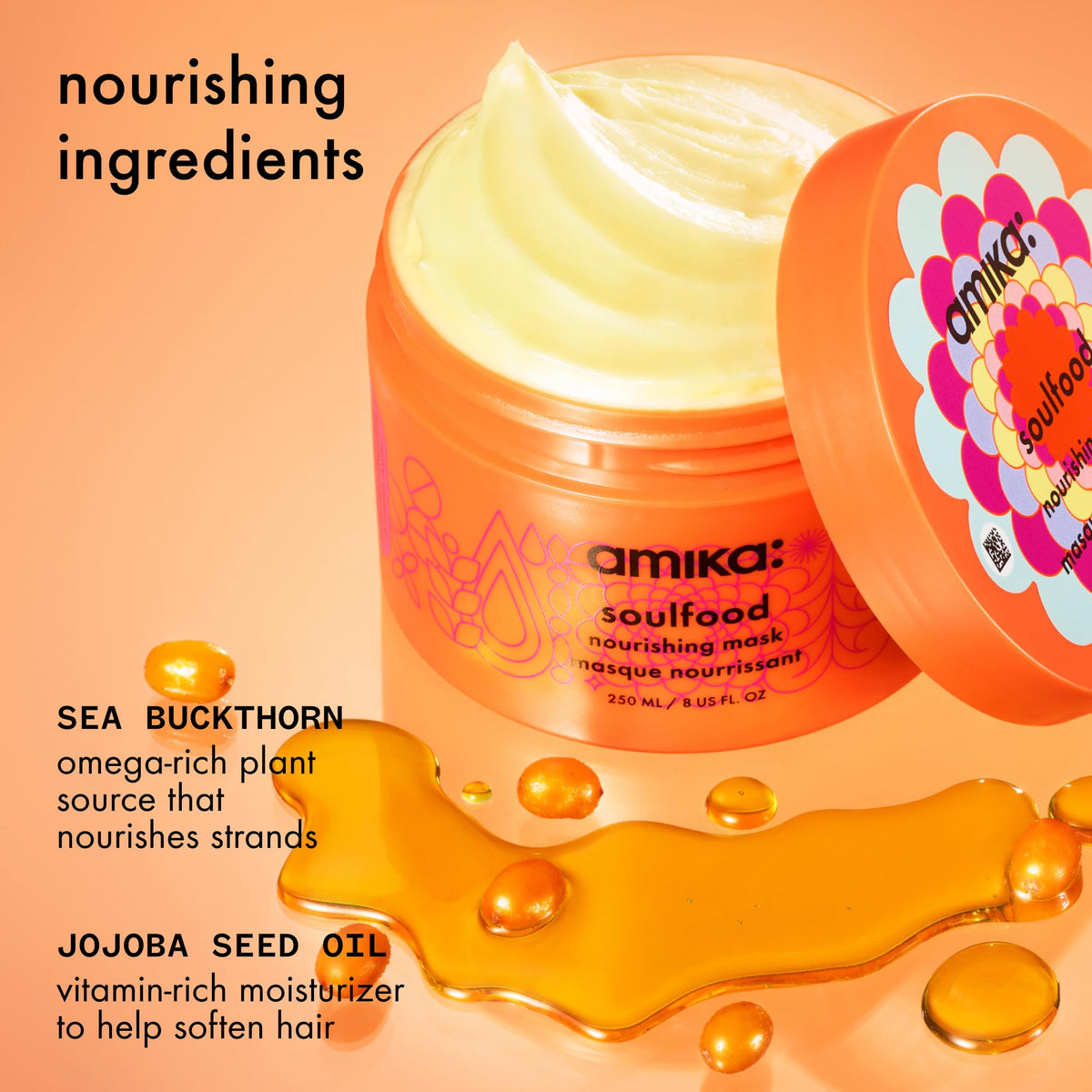 amika close-up swirl of mask texture for rich hydration benefit