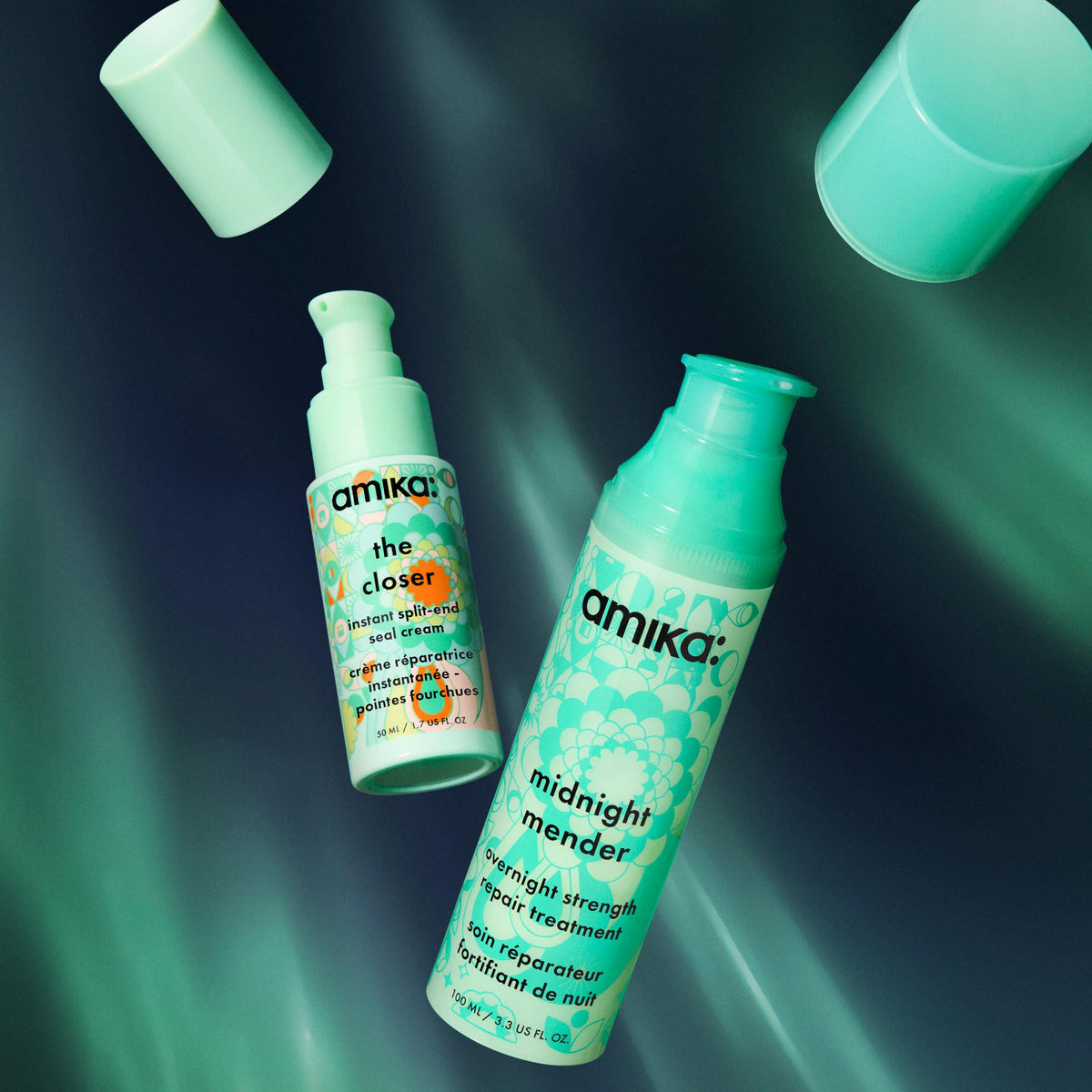 amika label and ingredients panel showing formulation transparency and care