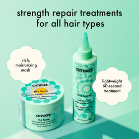 amika the kure label closeup ingredients showing bond-supporting technology benefit