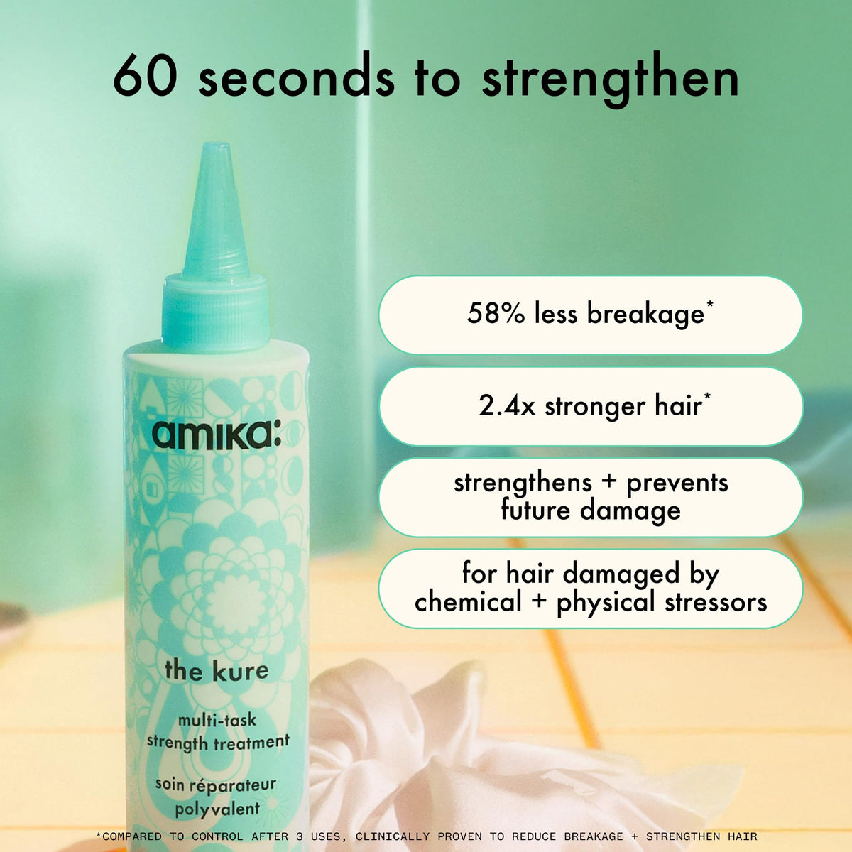 amika open cap showing creamy texture and quick‑absorb formula for fast use