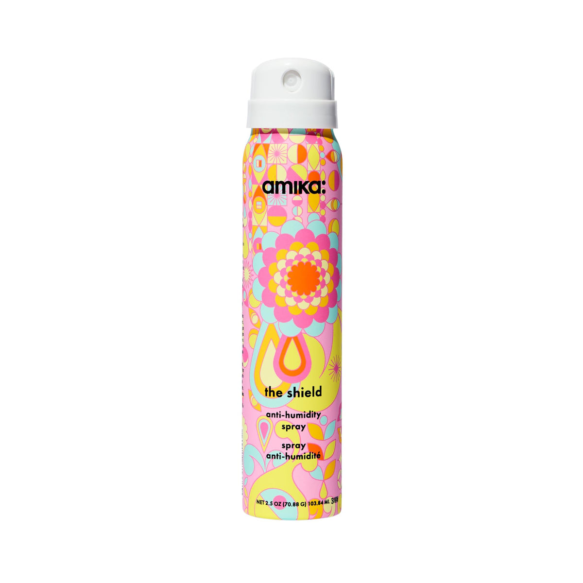 amika the shield front packaging showing bottle and branding for easy identification