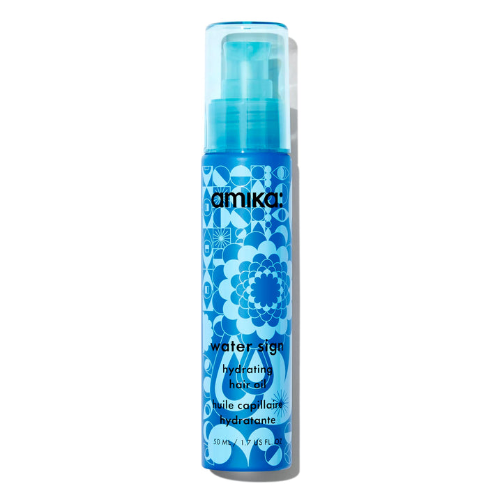 amika bottle front packaging showing brand and lightweight benefits
