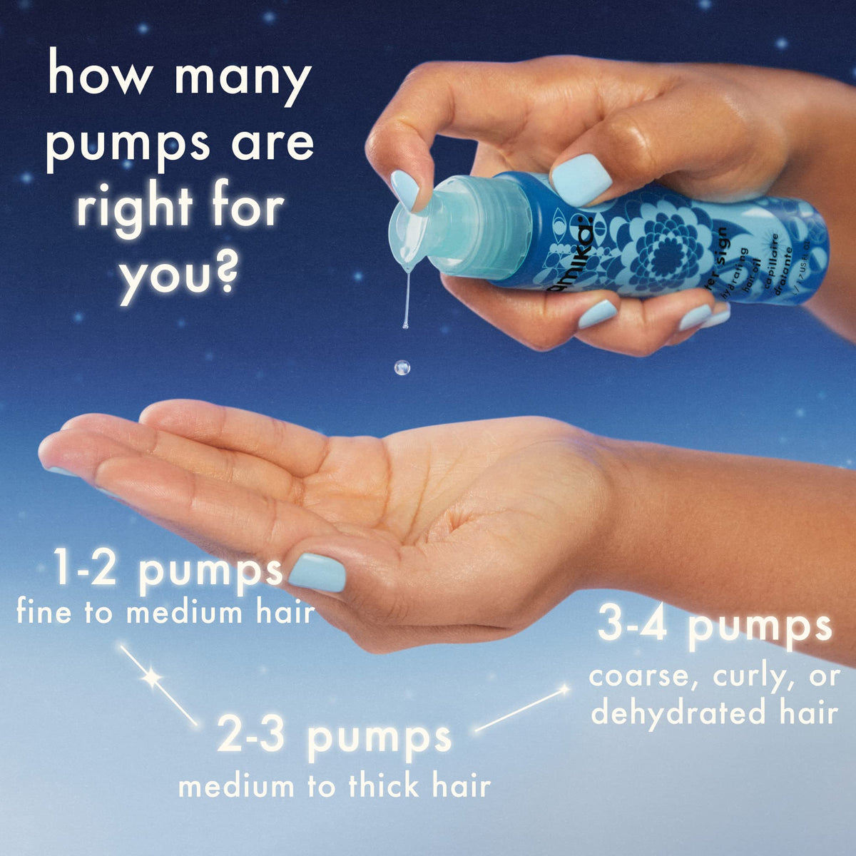 amika bottle next to ruler showing product size and travel-friendly benefit