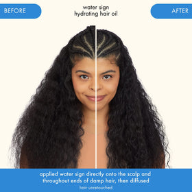 amika oil texture on hand illustrating quick absorption and non-greasy feel