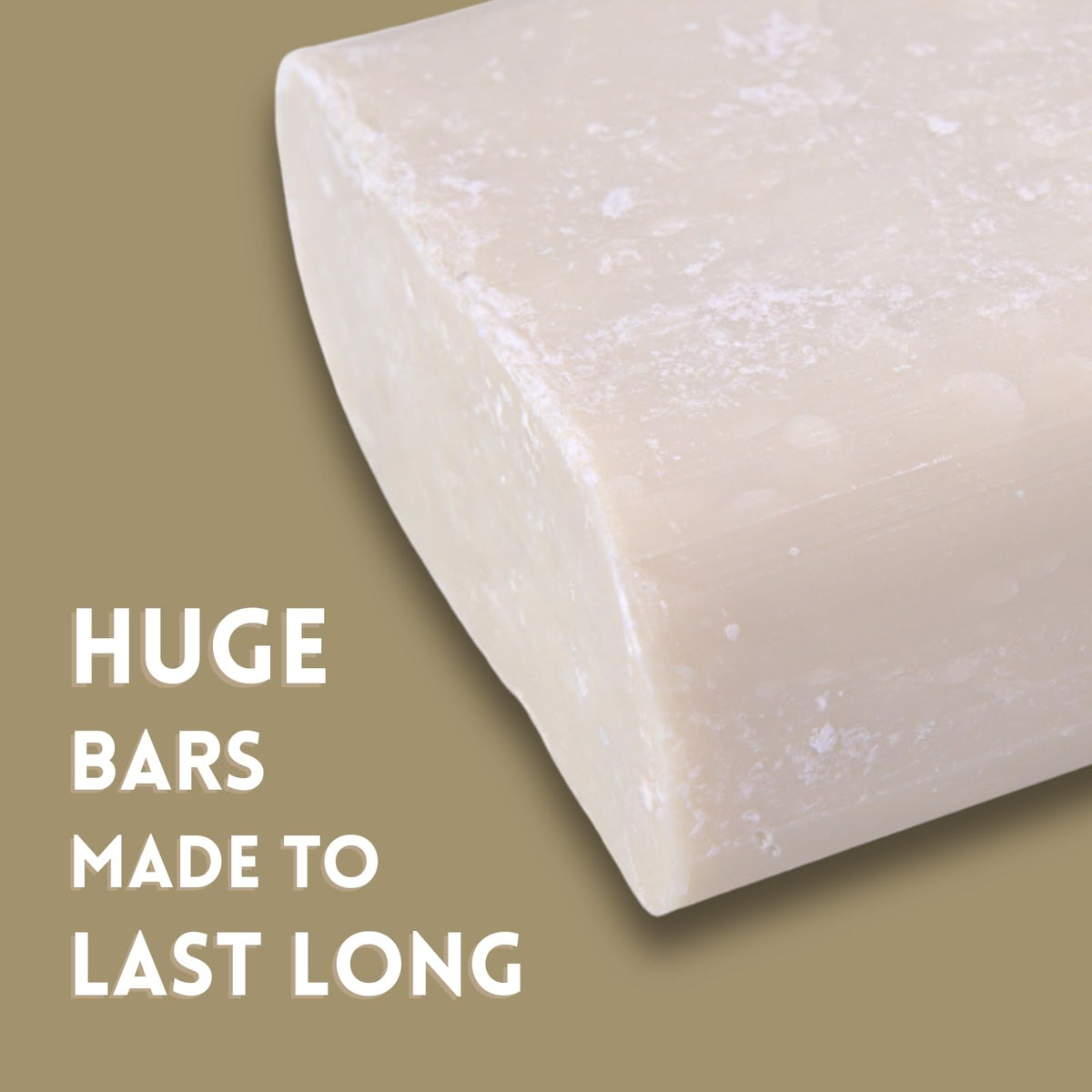 Amish Farms soap bar on bathtub edge for a calm bathroom scene
