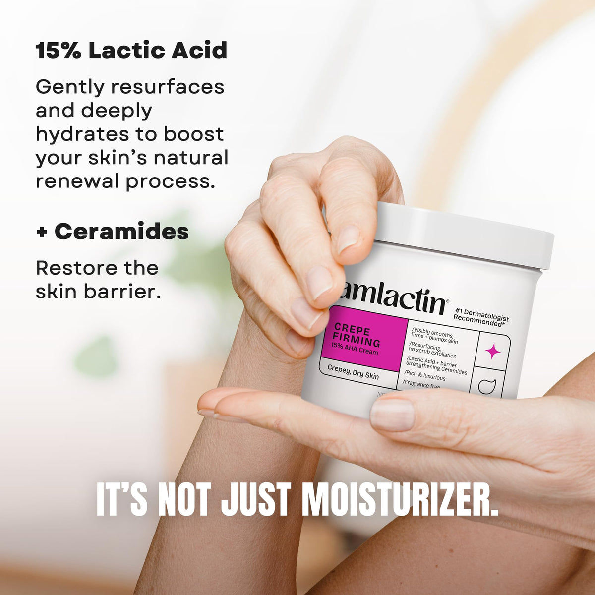 AmLactin 12 oz jar size comparison showing scale and long-lasting supply benefit