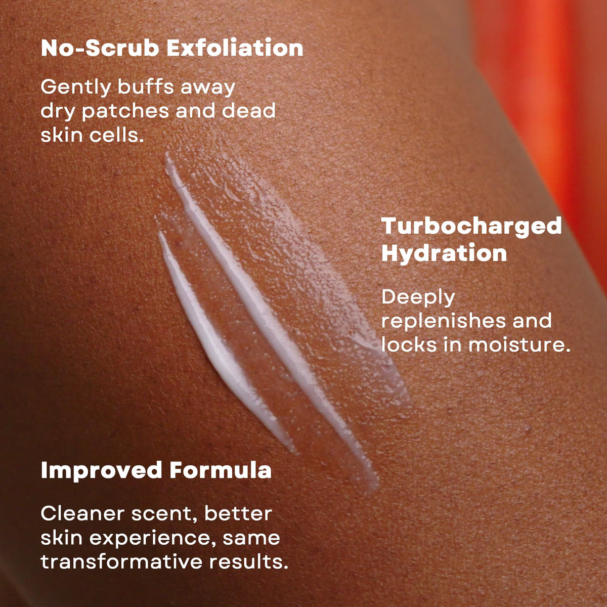 AmLactin applied to elbow showing smoother skin benefit