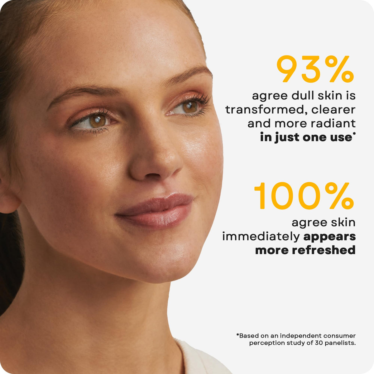 AmLactin being applied to décolleté showing even coverage and visible smoothing