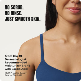 AmLactin applied to elbow showing improved texture and hydration benefit