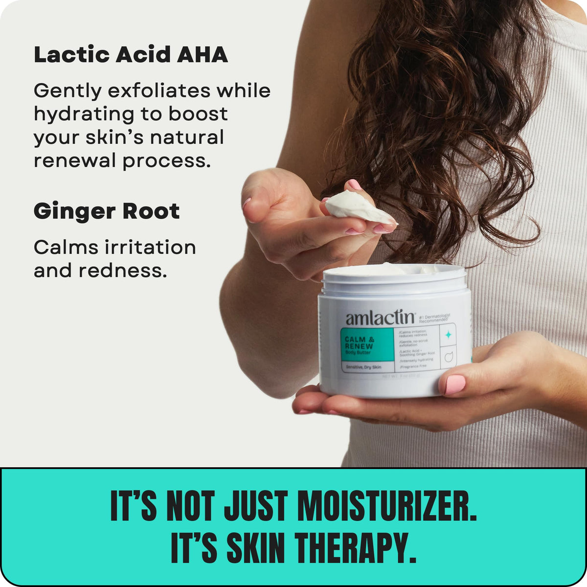 AmLactin on palm being applied to skin demonstrating fast absorption and soothing