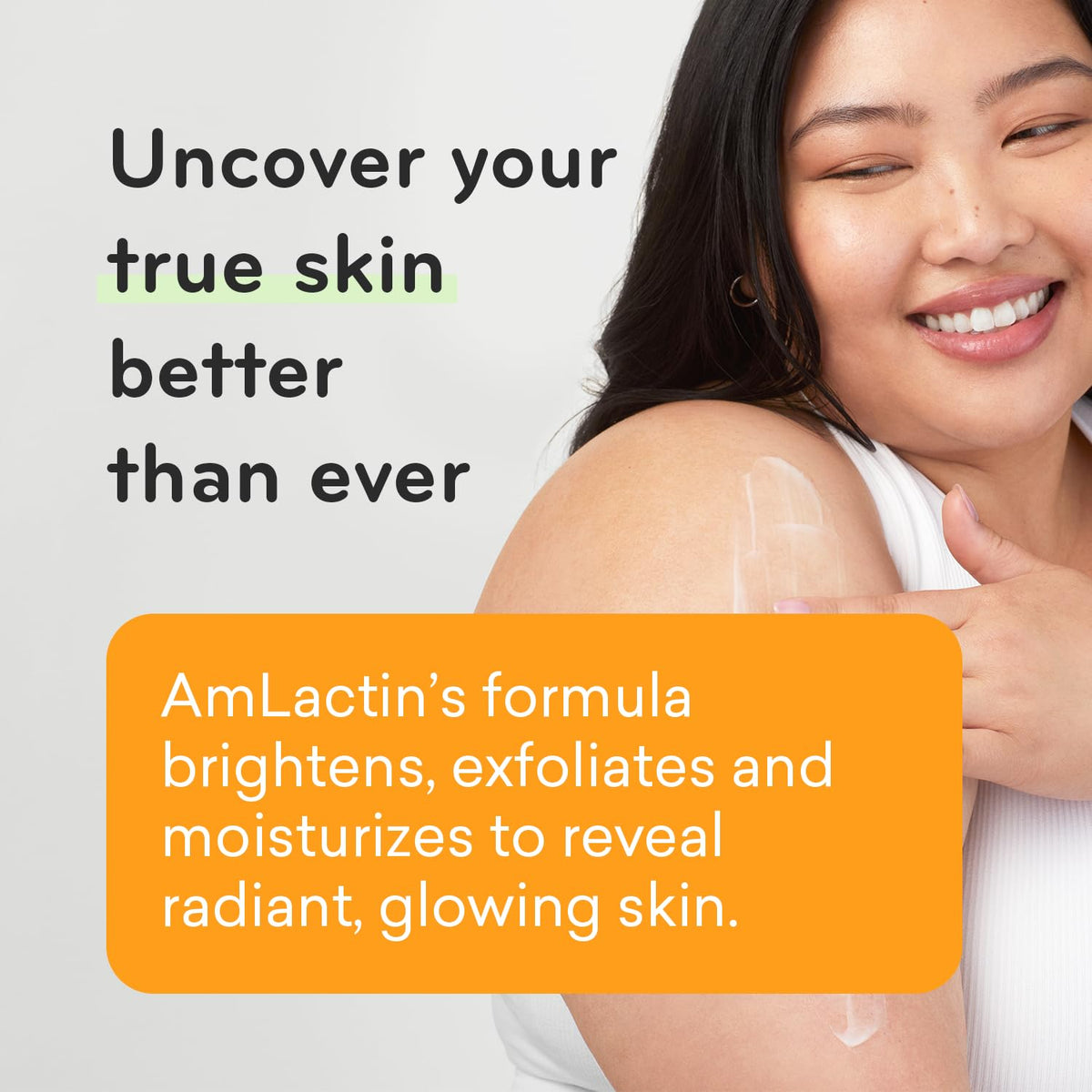 AmLactin ingredient panel close-up highlighting 7% lactic acid
