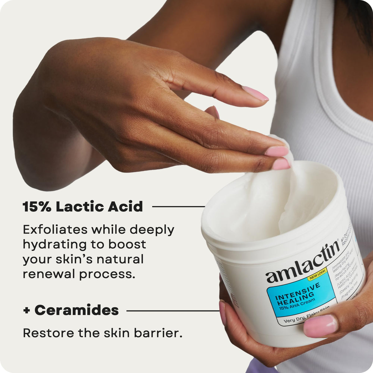 AmLactin being applied to elbow for smoother, softer skin