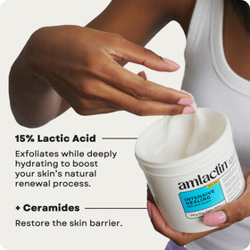 AmLactin being applied to elbow for smoother, softer skin