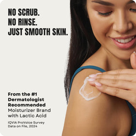 AmLactin product label highlighting 12% lactic acid and free-from ingredients benefit