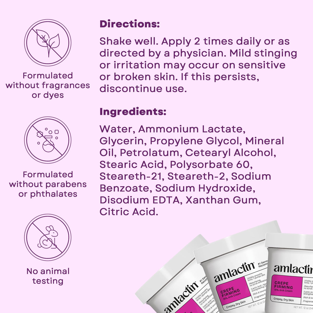 AmLactin on bathroom shelf lifestyle shot suggesting daily routine and firming benefit
