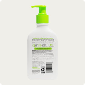 AmLactin bottle on bathroom shelf in lifestyle setting showing daily routine benefit