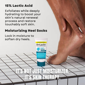 AmLactin moisturizing socks pair locking in moisture for softer feet