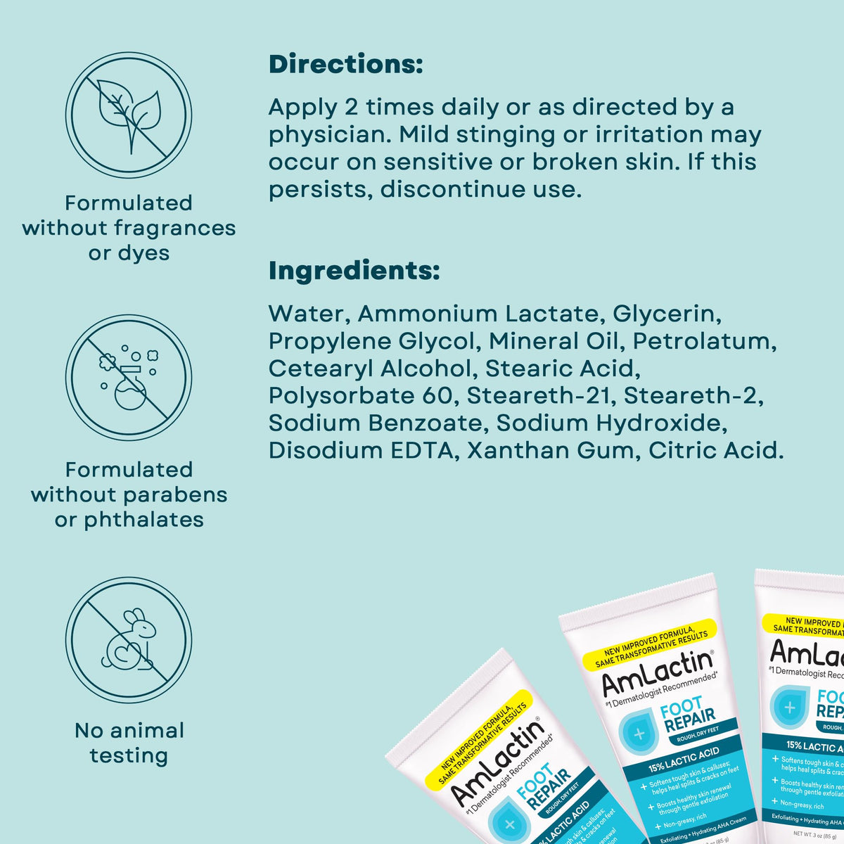 AmLactin packaging label close-up highlighting 15% lactic acid
