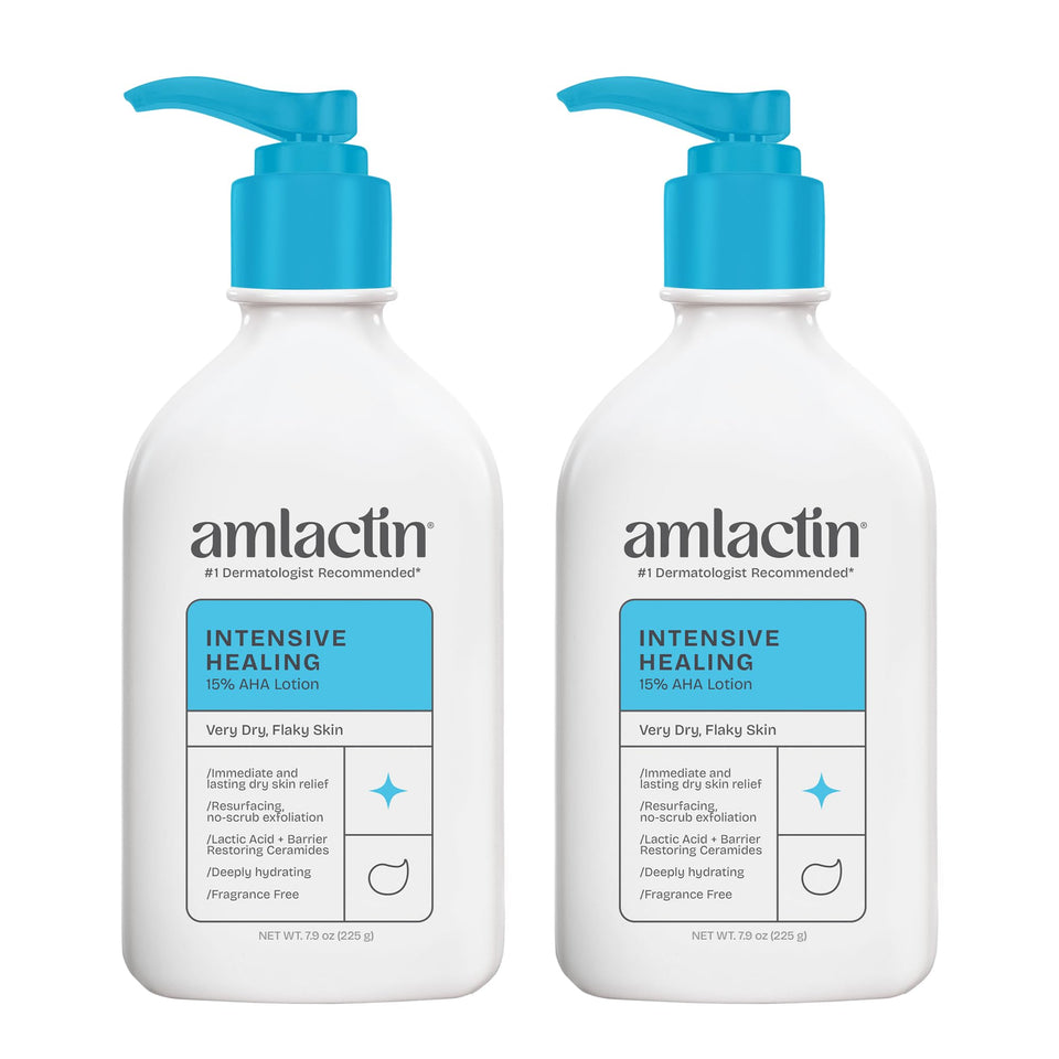 AmLactin pump front packaging showing brand and therapeutic benefits