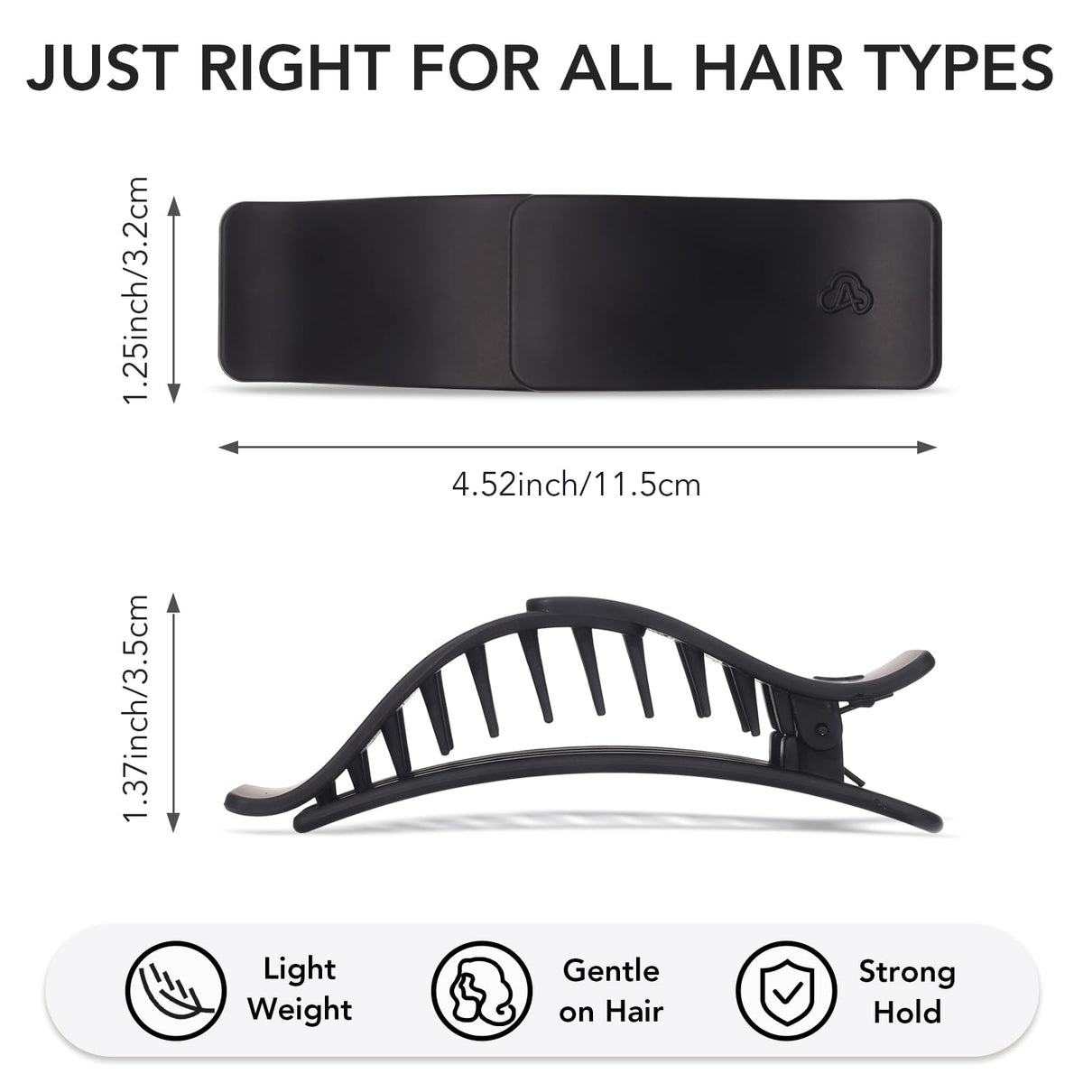 Amlaidu clips holding a bun on model showing stable updo benefit: all-day wear