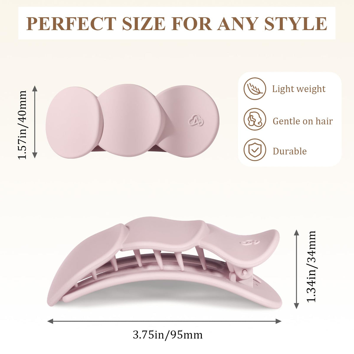Amlaidu clip holding half-up hairstyle, keeps hair neat and stylish