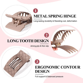 Amlaidu clip securing half-up hairstyle for tidy everyday styling
