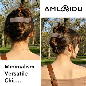 Amlaidu four clips laid flat displaying colors and shape benefit: low-profile comfort