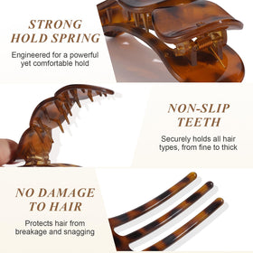 Amlaidu clip holding hair during yoga offering stable, low-profile hold