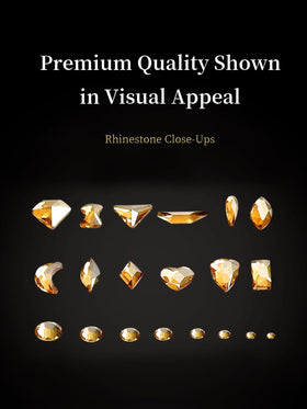 AMLAVIFISH close-up gold round rhinestones showing sparkle and clarity
