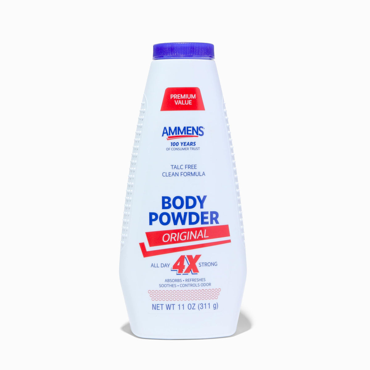AMMENS front packaging 11 oz showing label and benefits for everyday freshness