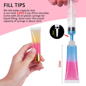AMORIX clear tube nozzle and body detail illustrating squeezable PE material