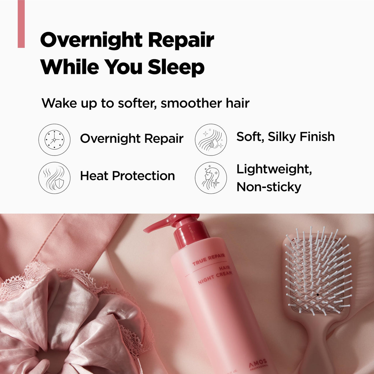 AMOS PROFESSIONAL ingredient concept with amino and ceramide benefit