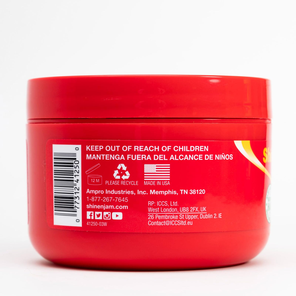 AmPro 8 oz jar next to common items showing compact travel-ready size