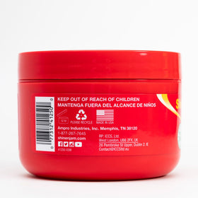 AmPro 8 oz jar next to common items showing compact travel-ready size