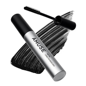 amuse front packaging showing product and sleek black tube benefits long wear