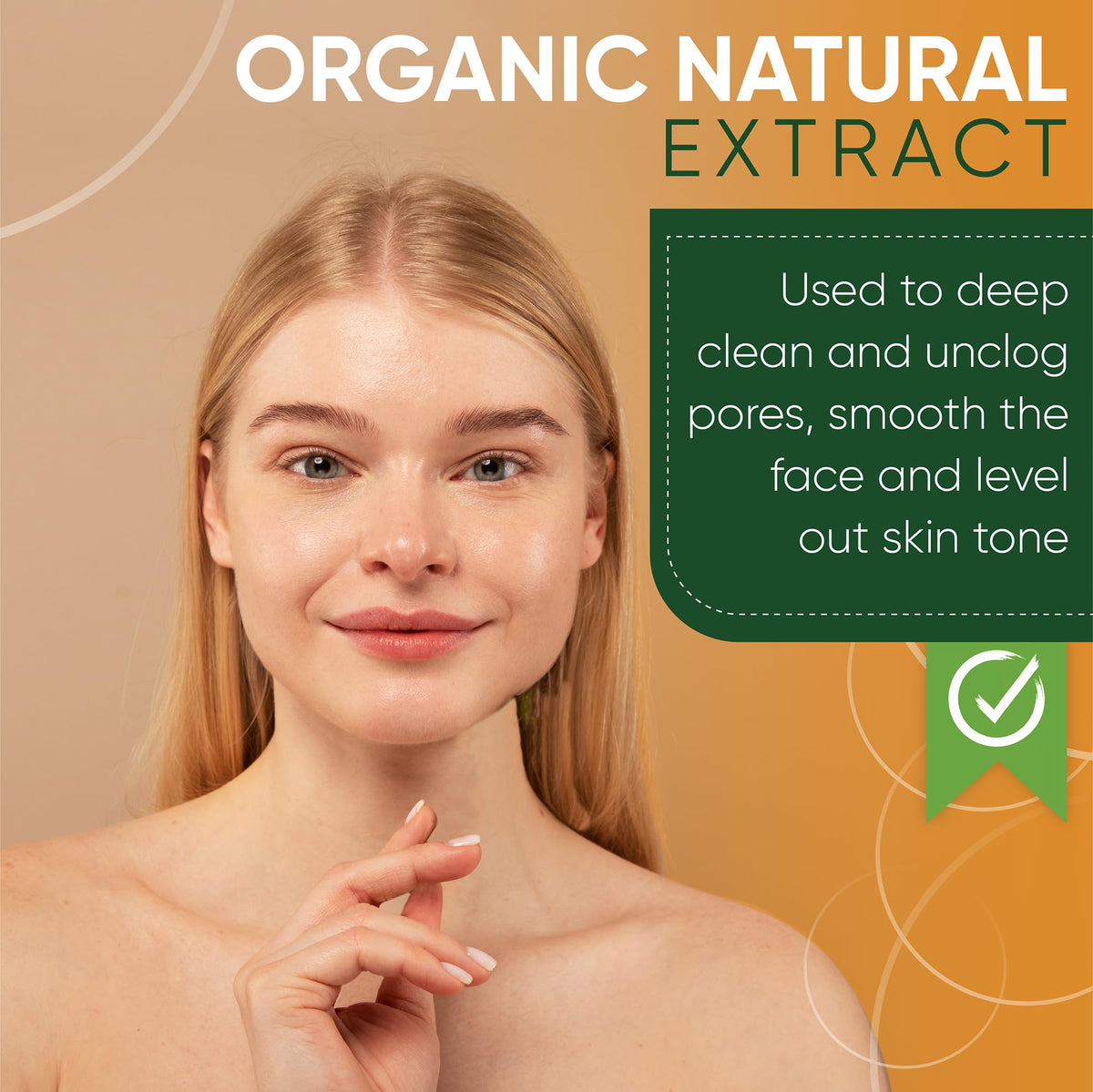 AMVital pad texture close-up soaked in turmeric solution for gentle exfoliation