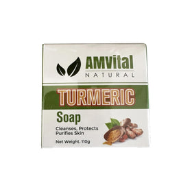 AMVital soap pack of four displayed to show value and consistent handmade quality