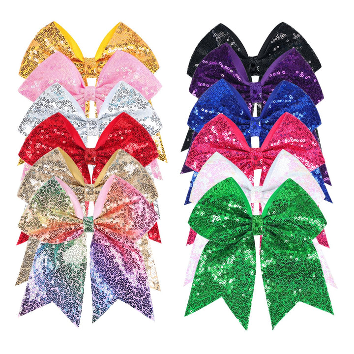 AMYDECOR front view of 12-color bow set showing variety and vibrant colors for versatile styling