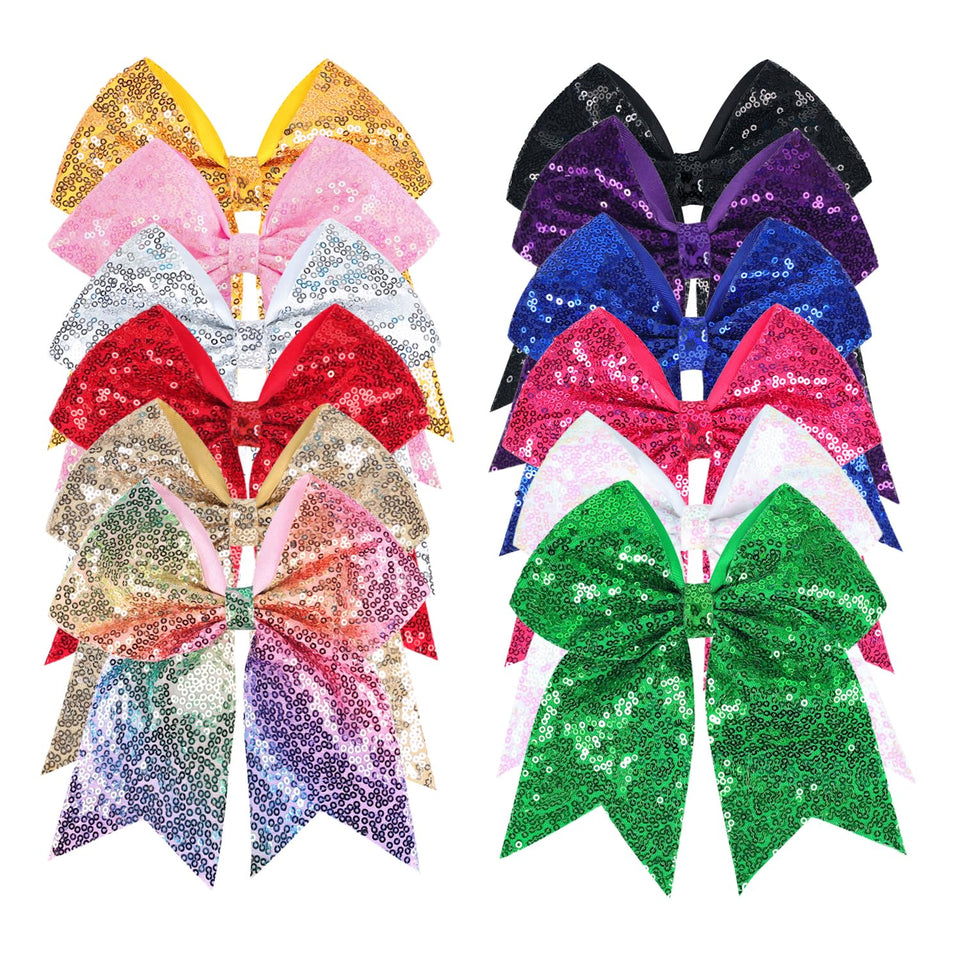 AMYDECOR front view of 12-color bow set showing variety and vibrant colors for versatile styling