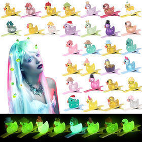 Amyhill front view showing 30 colorful duck clips, bright variety for events