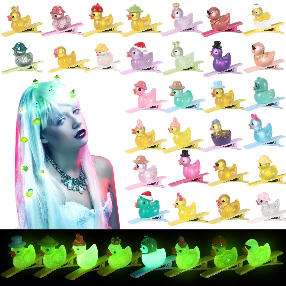 Amyhill front view showing 30 colorful duck clips, bright variety for events