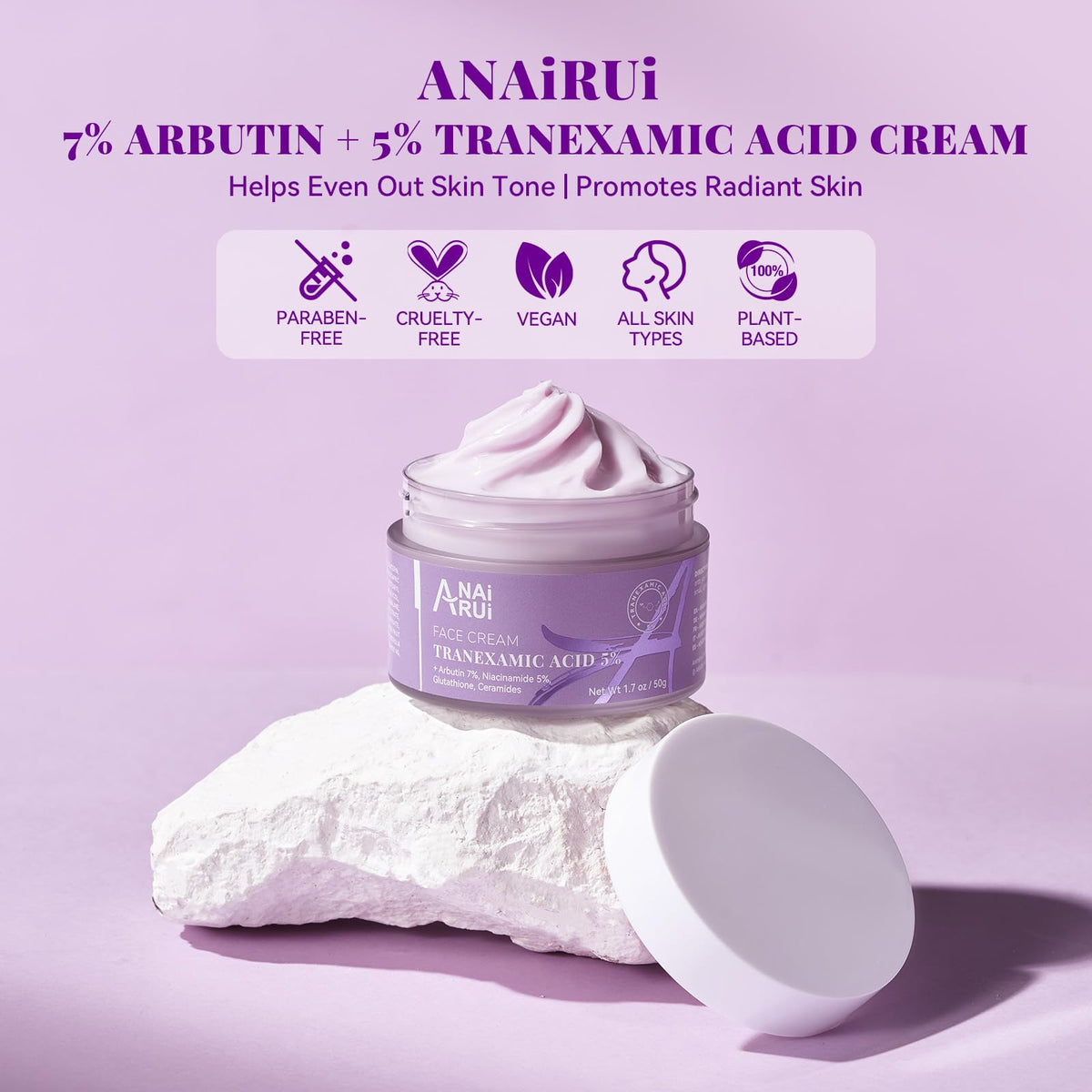ANAI RUI in a bathroom routine scene illustrating daily use with sunscreen layering benefit