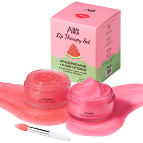 ANAI RUI front packaging of hydrating lip mask set, clear gifting benefit